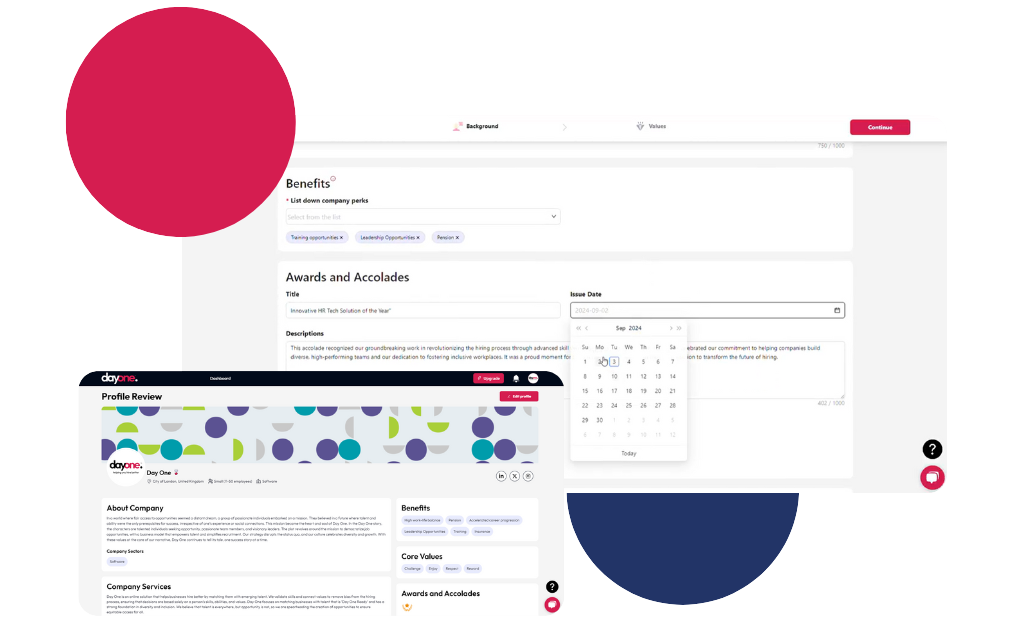 Recruiter dashboard homepage screenshot